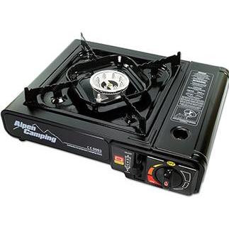 Alpen Campeggio Kuchenka, Piano cottura portatile, Nero