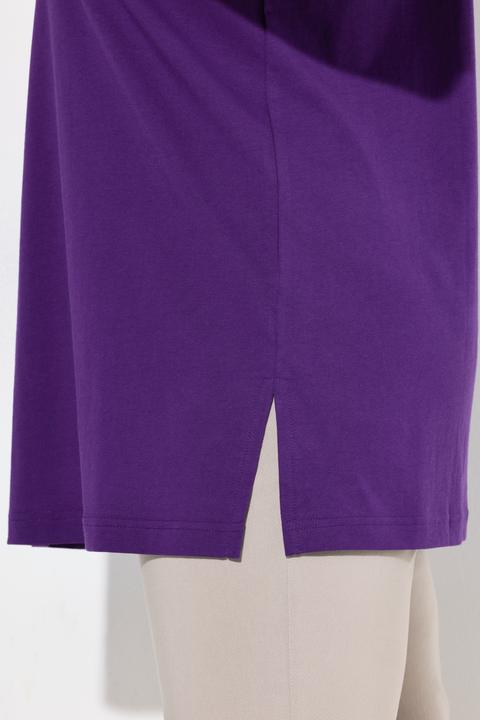 Actual product image Ulla Popken Basic V-Neck Relaxed Fit Short Sleeve Tee (48)