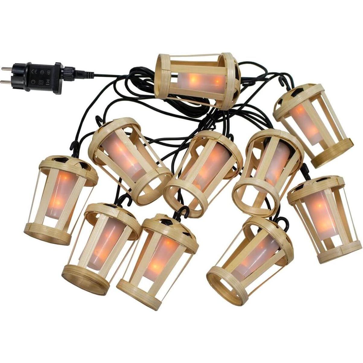 Newgarden, Lichterkette, HIAMA LED x10, Lichterkette 5m, Aussen & Innen mit Flammeneffekt IP44 (5 m)