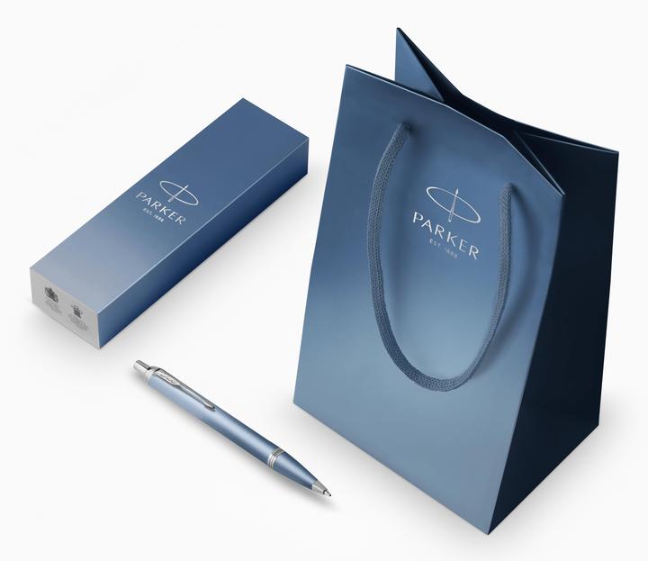 Productafbeelding Parker Pen IM Writing Rituals Blue GT Kugelschreiber (Blauw met chromen rand, 1 x)