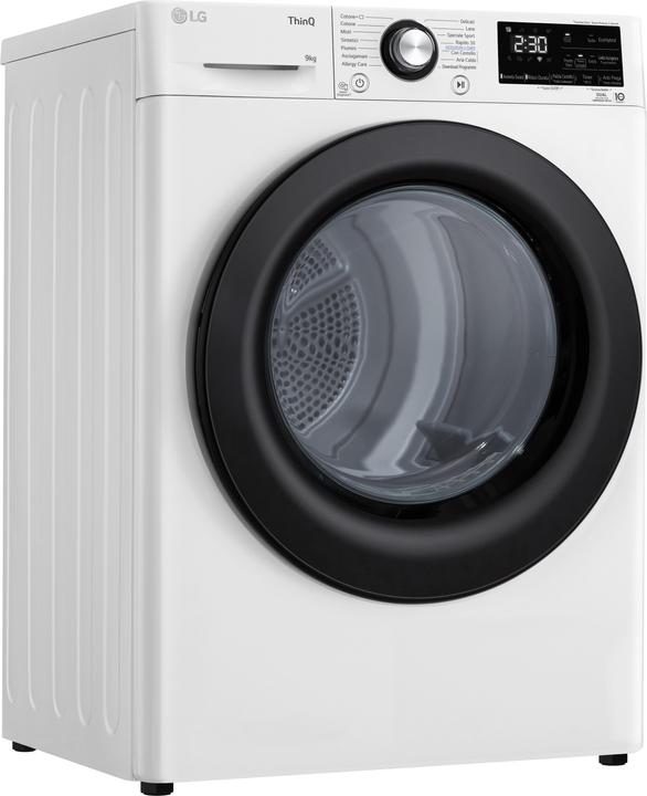 Image du produit LG Sèche-linge Rh90v9avbn Thinq White e (9 kg, Droite)