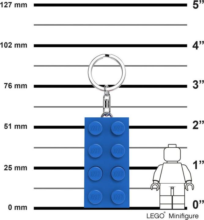 Actual product image LEGO Brick 2x4 Blue Keylight