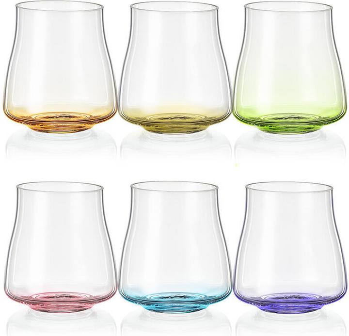 Actual product image Bohemia Crystal Tumblers Rainbow Fresh 350 ml (set of 6) (0.35 l, 6 x)