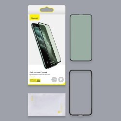 Produktbild Baseus iPhone 11 Pro Max 0.3 mm Full-Screen curved T-Glass (2pcs+fr) Eye Prot. Black SGAPIPH65S-IA01 (2 Stück, Apple iPhone XS Max)