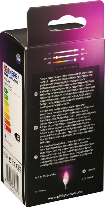 Actual product image Philips Hue White & Color BT (E14, 5.30 W, 470 lm, 1 x, G)