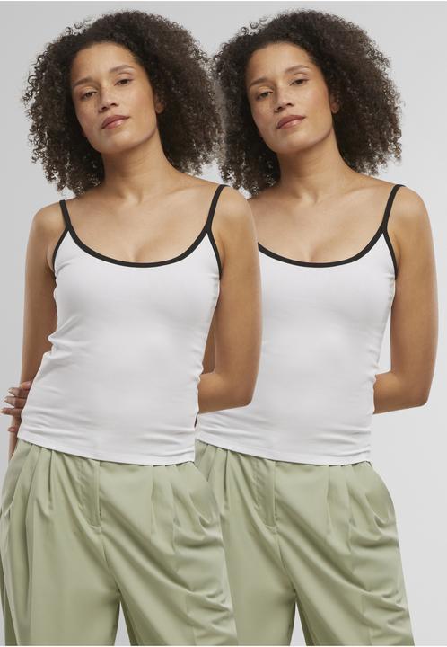 Produktbild Urban Classics Ladies Contrast Basic Top 2-Pack - 190989 (M)