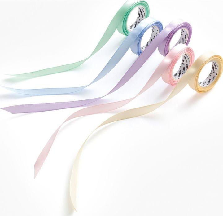 Produktbild Folia Satinbänder Pastell (5x)