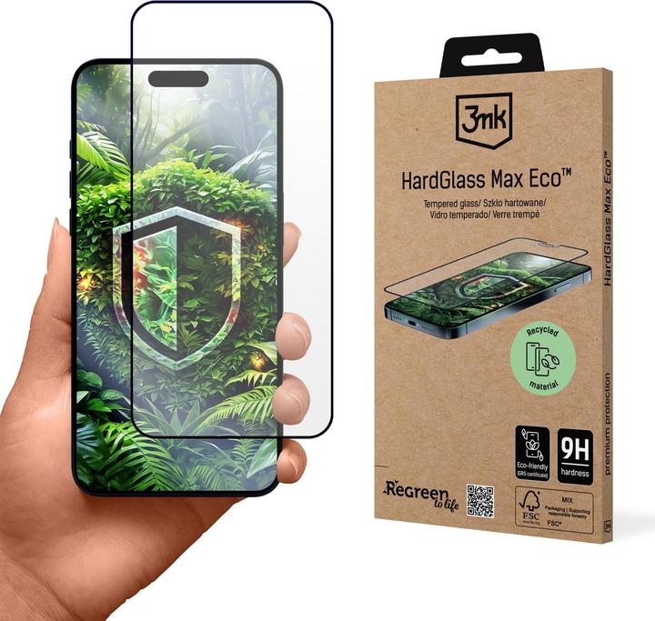 Actual product image 3MK HardGlass Max Eco iPhone 16 Pro GRS CU 1304127 (Apple iPhone 16 Pro)