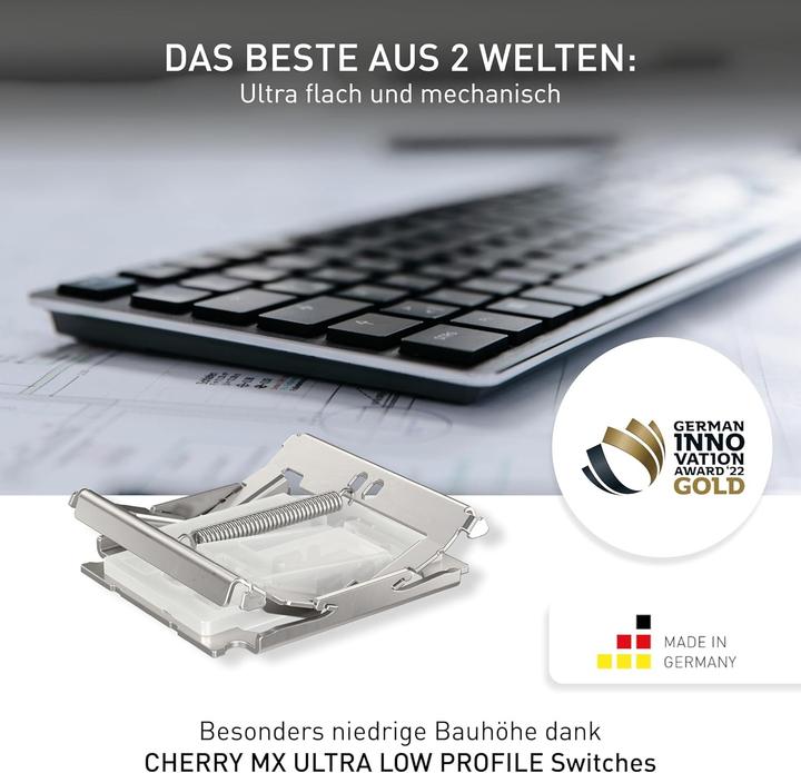 Produktbild CHERRY Kb Mx Ultra Low Profile (Englisch International, Kabellos)