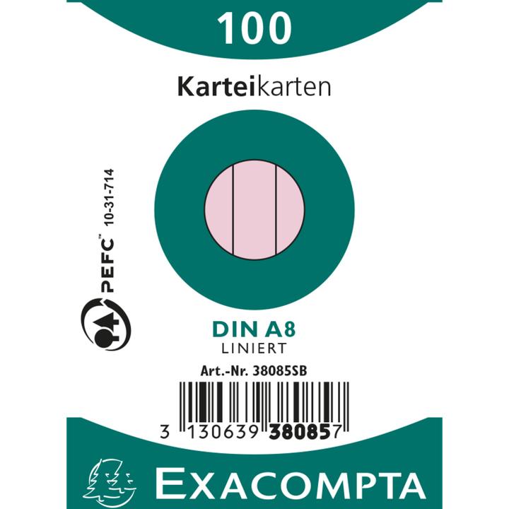 Actual product image Exacompta Index cards A8 (55 x 74 mm, 205 g/m², 100 x)