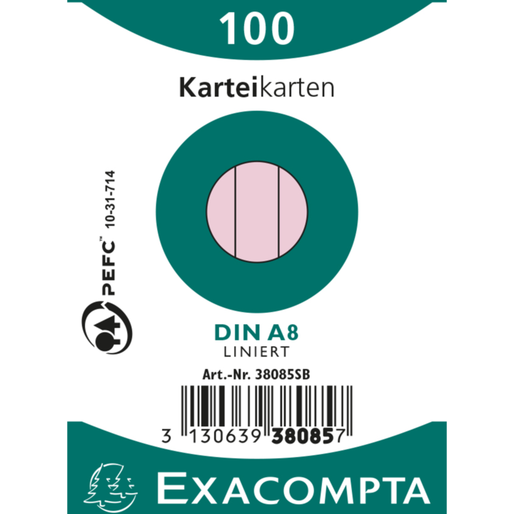 Immagine prodotto Exacompta Schede A8 (55 x 74 mm, 205 g/m², 100 x)