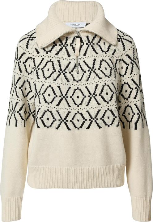 Immagine prodotto Comma Strickpullover Strickpullover mit Troyer-Kragen (36)
