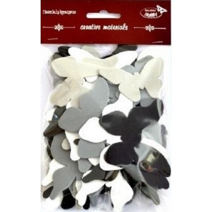 Titanum Schwarze, graue und weisse Schmetterlinge 52 Stk