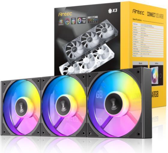 Produktbild Antec Connect 120 ARGB PWM Zwart set van 3 (120 mm, 3 x)