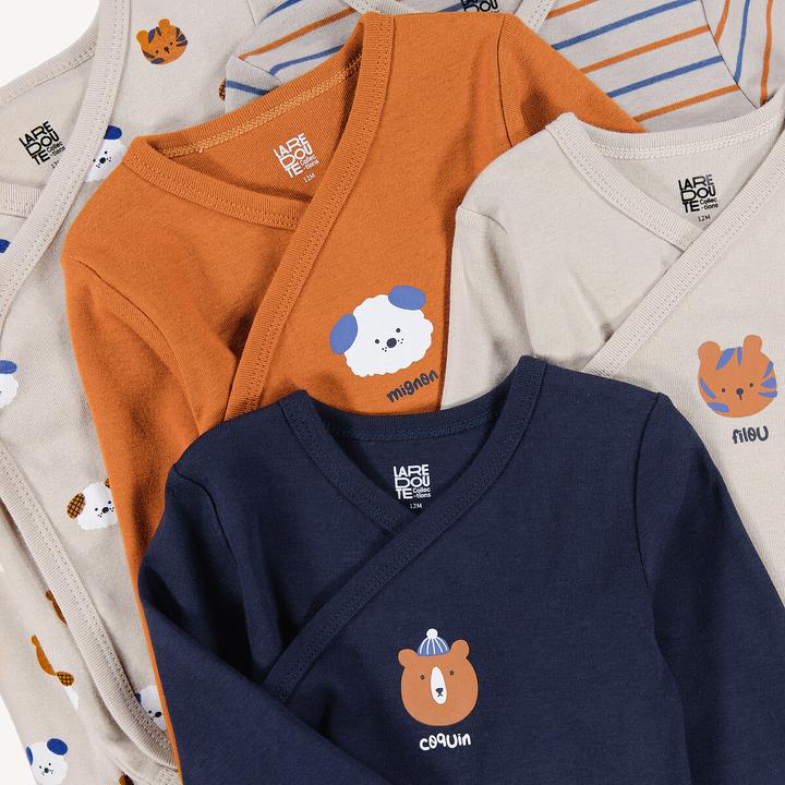 Actual product image La Redoute Collections 5er-Pack langärmelige Erstlings-Bodys (68)