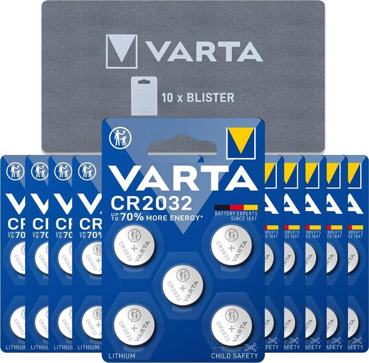 Image du produit Varta CR2032 Batterien - 50 Knopfzellen (50 pcs, CR2032, 230 mAh)