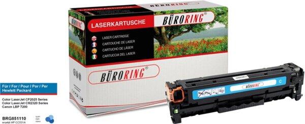 Produktbild Büroring Toner Cartridge, ersetzt HP CC531A, ca. 2.800 Seiten, cyan