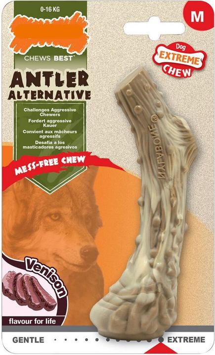 Actual product image Nylabone Extreme Chew Antler Bone Hertsmaak - Medium Tot 16 Kg (Dog chew toy)