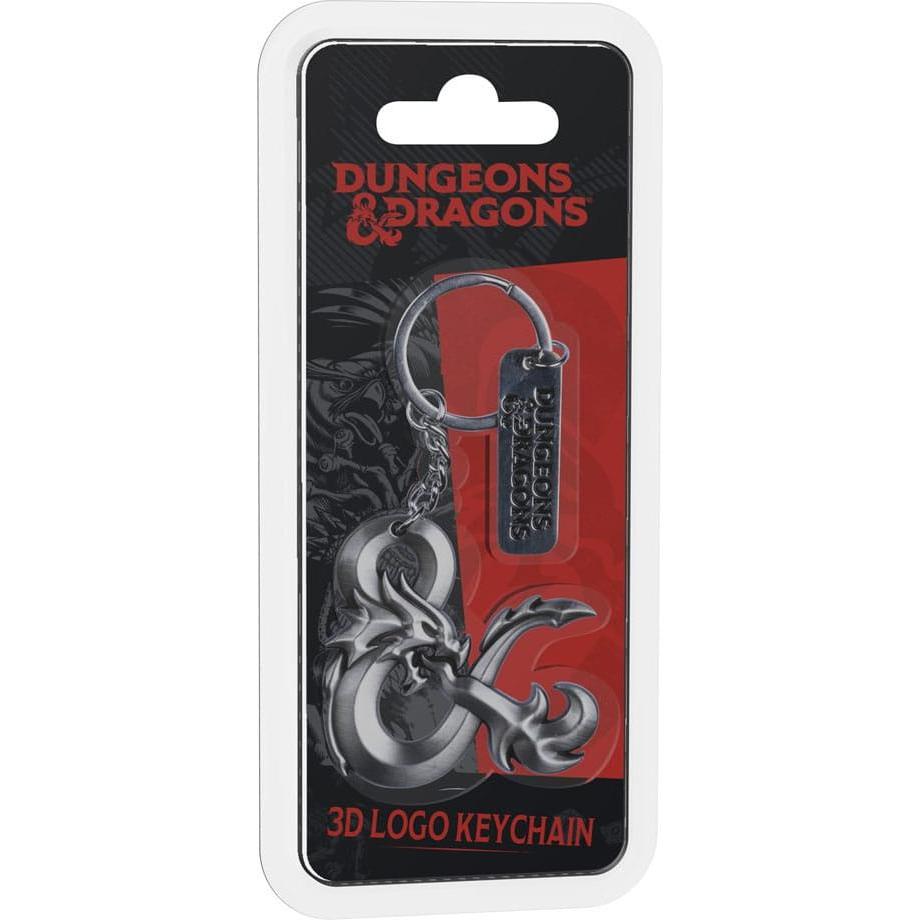 Thumbnail - Konix, Herren, Schlüsselanhänger, Dungeons & Dragons porte-clés 3D Logo, Grau