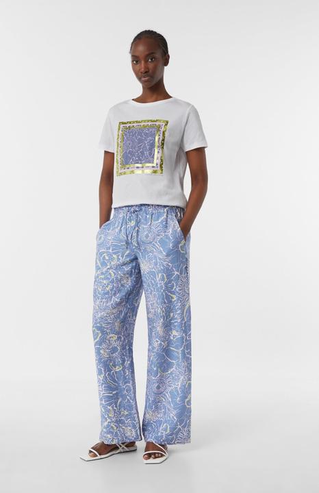 Produktbild Comma Hose Leichte Hose aus Viskosemix mit All-over-Print und Elastikbund (36)