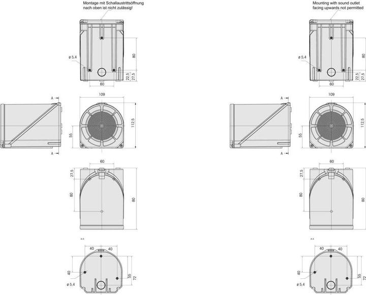 Productafbeelding Werma Signaalzender Hoorbaar/LED geel 24Vdc/ac