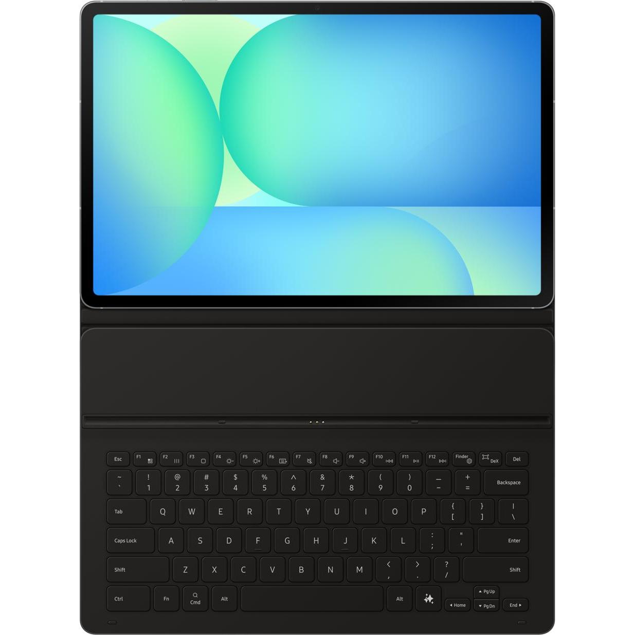 Samsung Book Cover Keyboard Slim (DE, Samsung Galaxy Tab S10 FE+), Tablet Tastatur, Schwarz