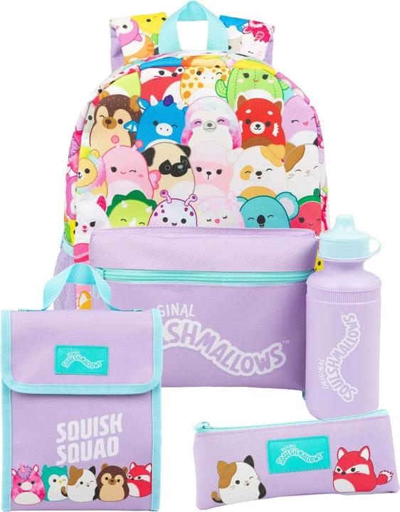 Actual product image Squishmallows Logo Backpack Set