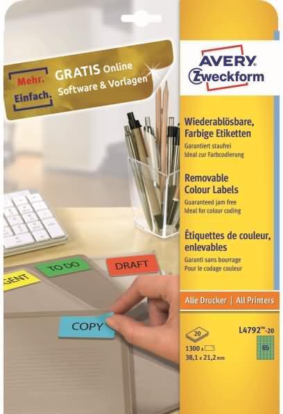 Actual product image Avery Labels removable adhesive
