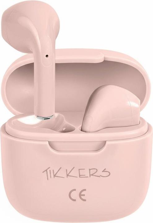 Produktbild Tikkers Smart Series 13 Smartwatch & Ohrhörer Set (Schwarz/Rosa Silikon )