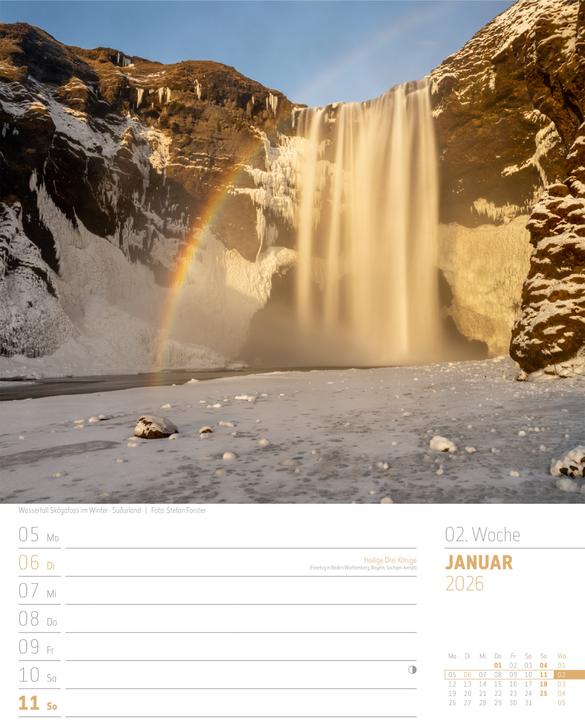 Immagine prodotto Island - Die Insel aus Feuer und Eis - Wochenplaner Kalender 2026 (25 x 33 cm)