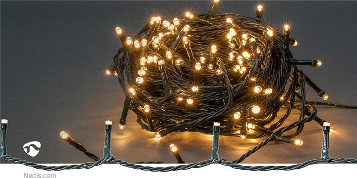 Immagine prodotto Nedis Luci decorative | Cavo | 180 LED | Bianco caldo | 13,50 m | Effetti di luce: 7 | Interno e A (13.50 m)