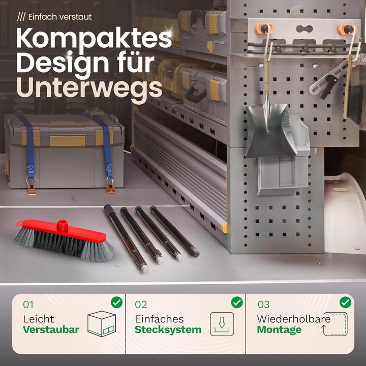 Produktbild Novaliv 2er Set Zimmerbesen 30 cm FEINE KUNSTBORSTEN Kehrbesen Rot Saalbesen - OHNE Stiel NUR Besenk (2 Stk.)