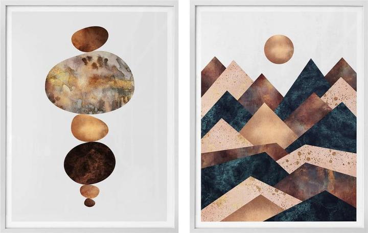 Trenddeko Set mit Bilderrahmen - Harmonie (2er Set) (50 x 60 cm)