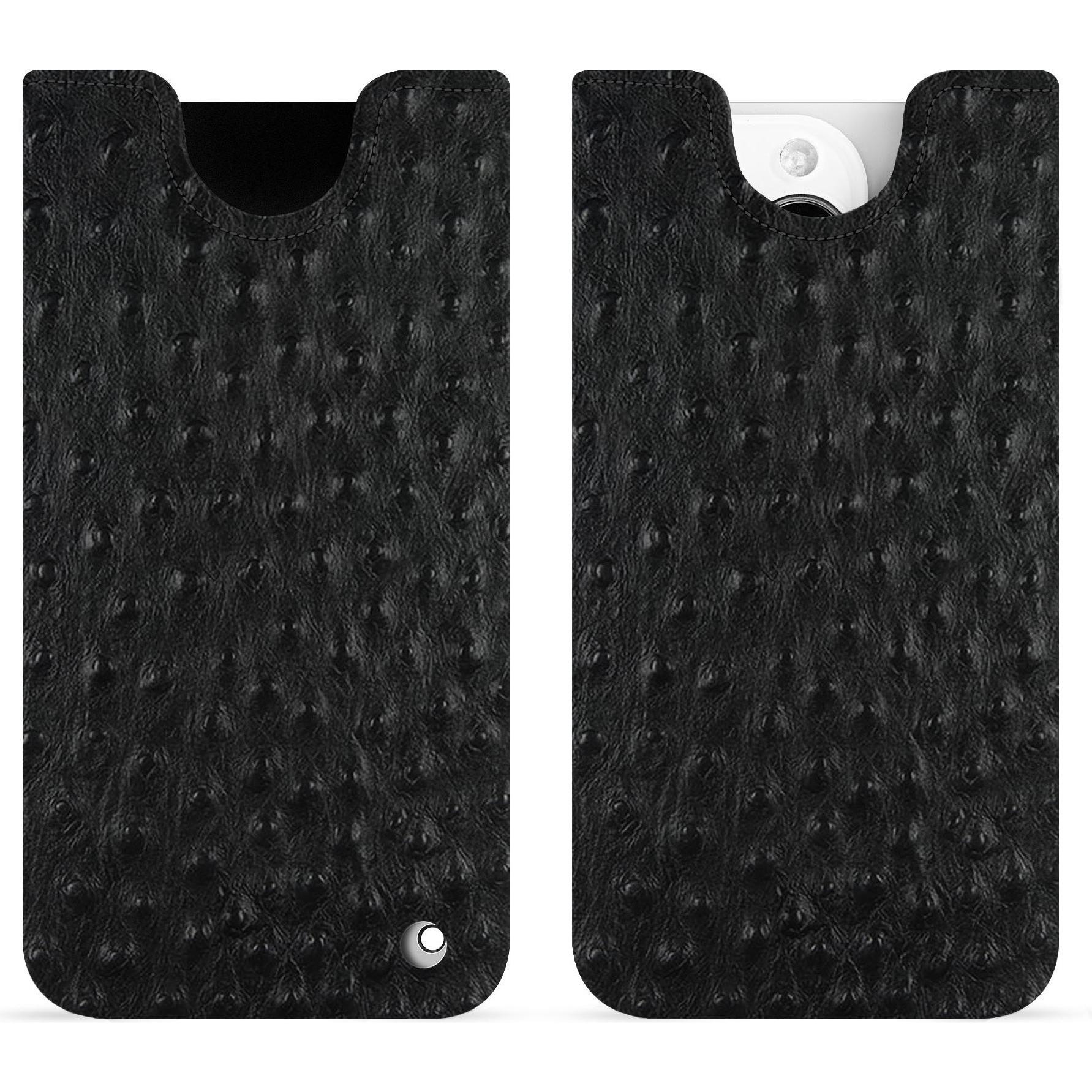 Noreve Lederschutzhülle (Apple iPhone 15 Pro), Smartphone Hülle, Schwarz