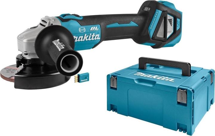 Actual product image Makita DGA514ZJU battery-powered angle grinder in Makpac (125 mm)