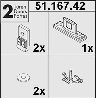 Actual product image HAWA Stacking fittings -DIVIDO 100