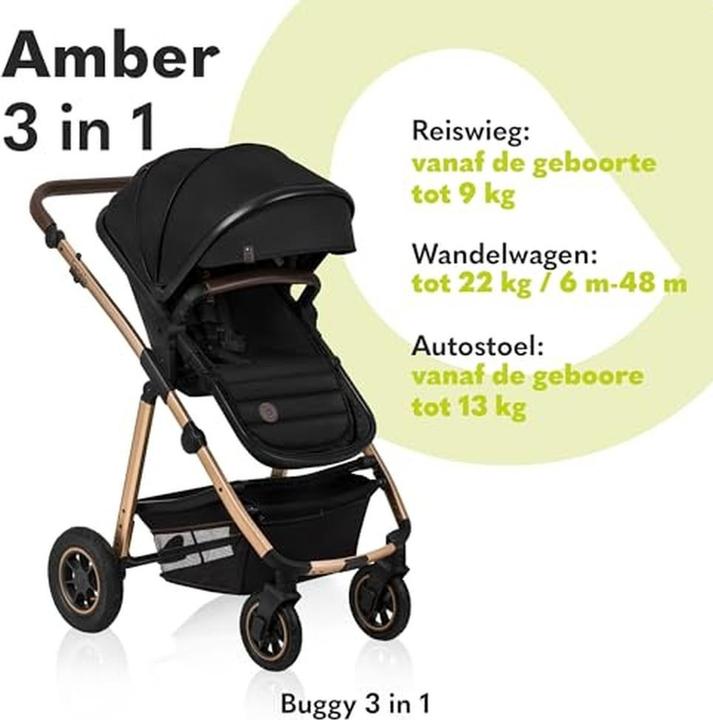 Produktbild Lionelo Amber 3in1 - Kinderwagen - XXL SET - incl. autostoel - 0-22kg