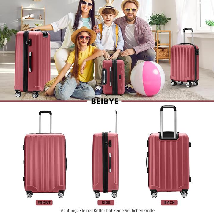 Actual product image Beibye 3-teiliges Reisekofferset mit TSA-Schloss
