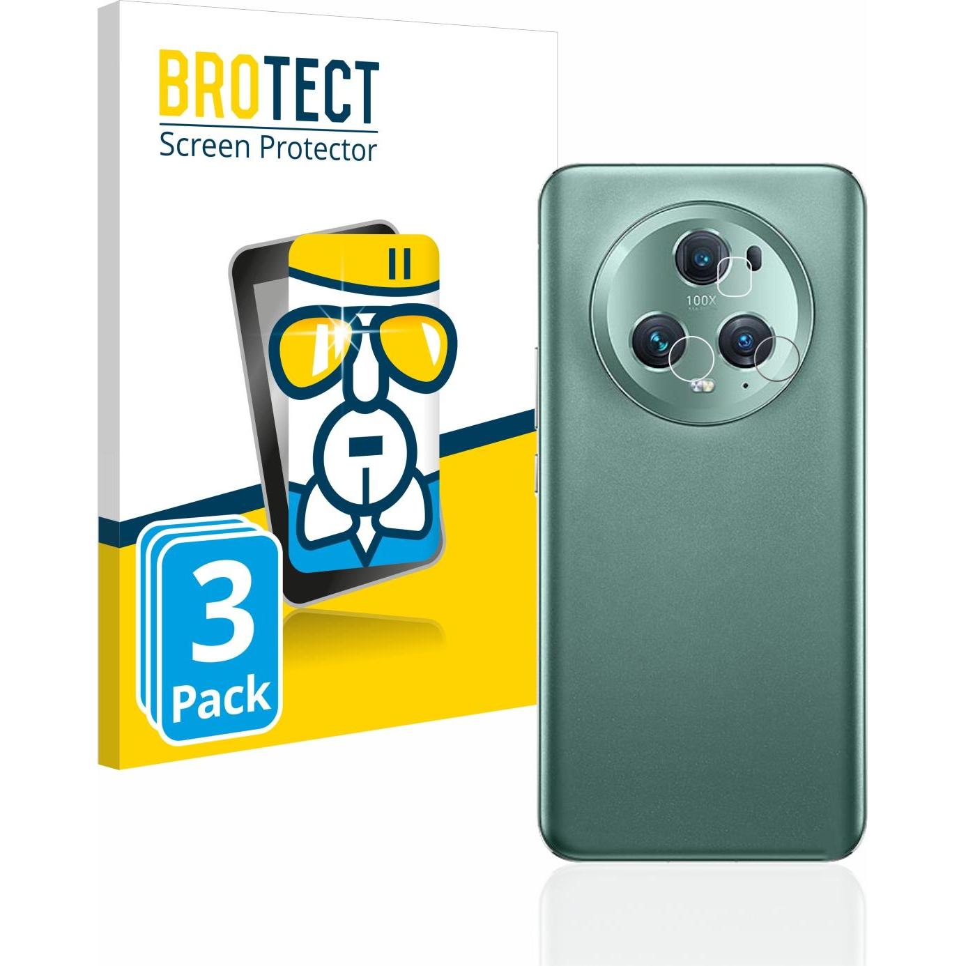 BROTECT AirGlass Panzerglasfolie (3 Stück, Honor Magic5 Pro), Smartphone Schutzfolie, Transparent