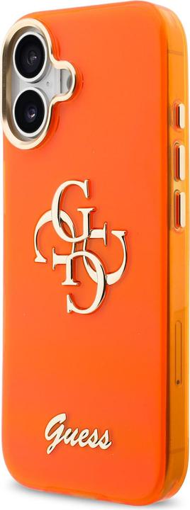 Produktbild Guess IML 4G Script Metall Logo -Rückseite für iPhone 17 Orange (Apple iPhone 17)