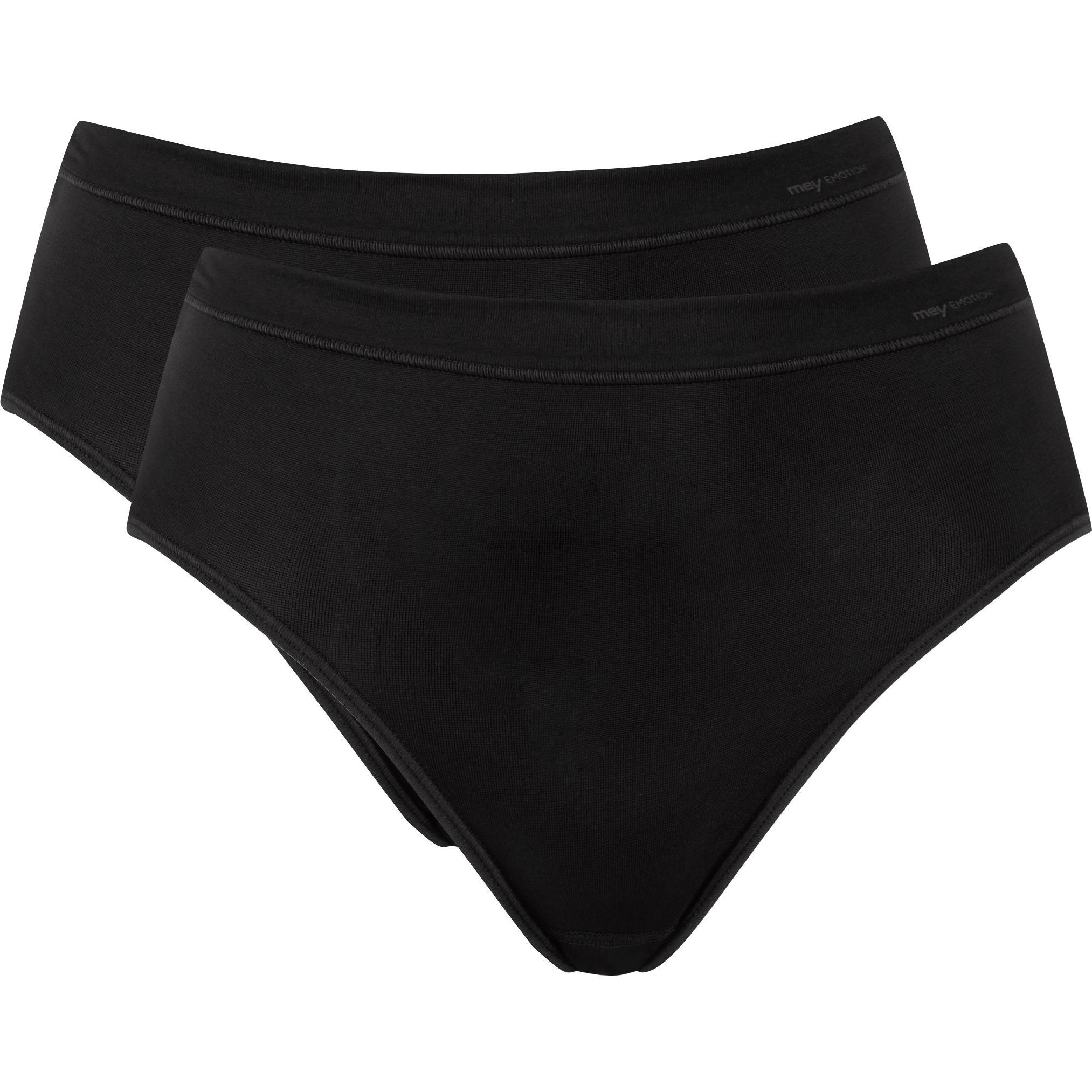 Mey, Damen, Unterhosen, 2er Pack Emotion Taillen Slip, Schwarz, (42, 2er Pack)