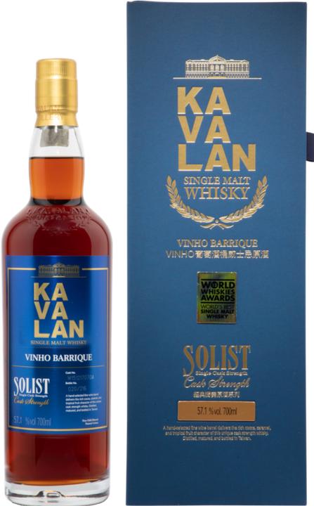 Image du produit Kavalan Single Malt Solist Vinho Barrique Cask Strength (Single Malt, 1 x 70 cl)