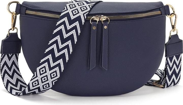 Only-Bags.Store Grosse Gürteltasche veganes Leder Umhängetasche Crossbody Tasche stilvolle Gürteltasche mit breitem