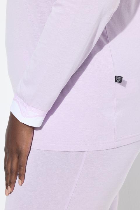 Produktbild Ulla Popken Pyjama, Zweiteiler, Spitze, Rundhals, Langarm (62)