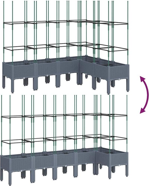 Actual product image VidaXL Planter with trellis PP