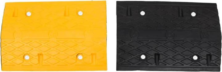 Image du produit vidaXL Bodenschwelle Gelb & 129 x 32,5 x 4 cm Gummi