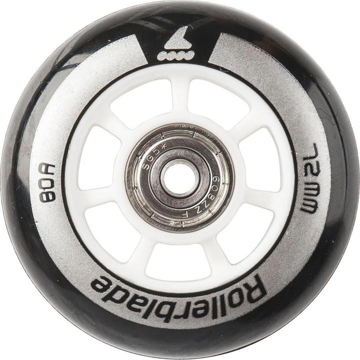 Rollerblade Inline replacement wheels (72 mm, 80A)