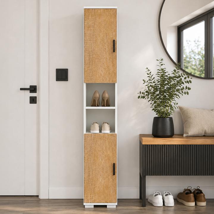 Produktbild VCM Holz schmaler Schuhschrank Gados M (30 x 33 x 178 cm)