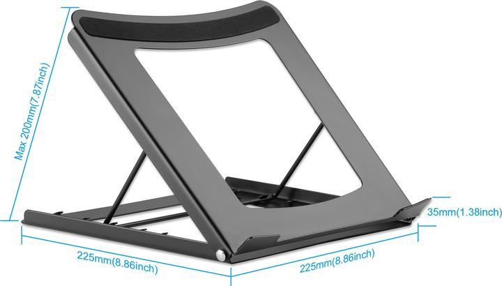 Image du produit Manhattan MH, support pliable en acier pour ordinateur portable/tablette