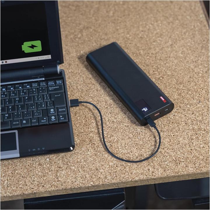 Actual product image Emos NTBF30 powerbank, 27,000 mAh, 100 W PD, black (27000 mAh, 100 W, 99.90 Wh)
